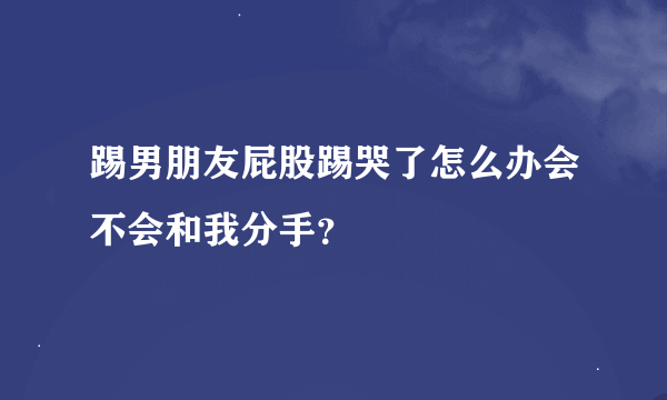 踢男朋友屁股踢哭了怎么办会不会和我分手？