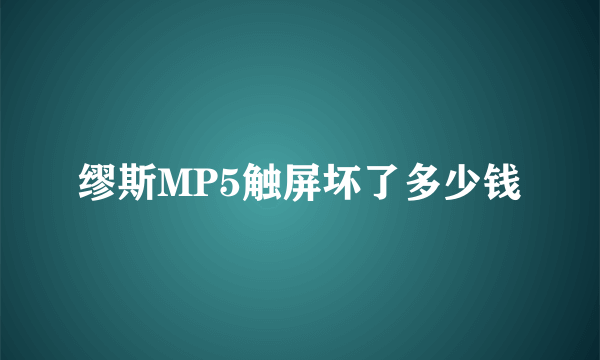 缪斯MP5触屏坏了多少钱