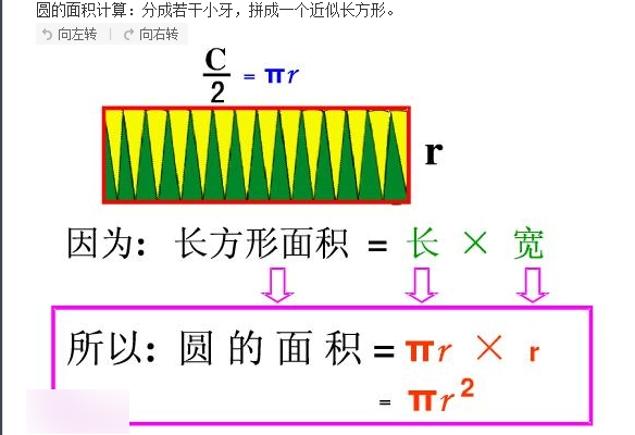 圆的面积的公式是什么？