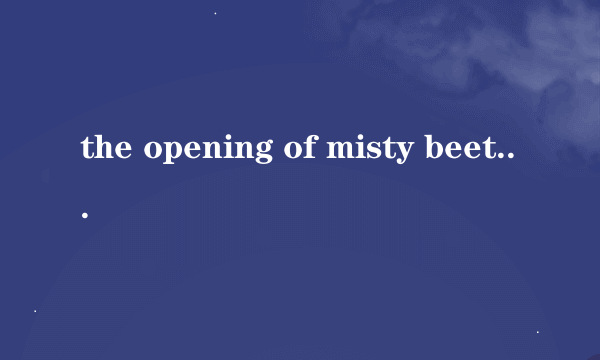 the opening of misty beethoven是什么意思