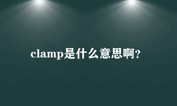 clamp是什么意思啊？