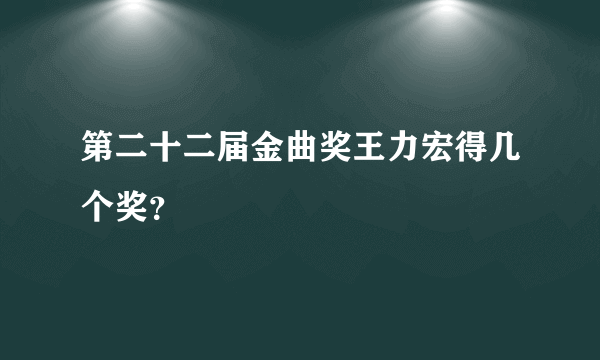 第二十二届金曲奖王力宏得几个奖？