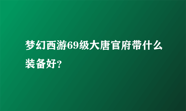 梦幻西游69级大唐官府带什么装备好？