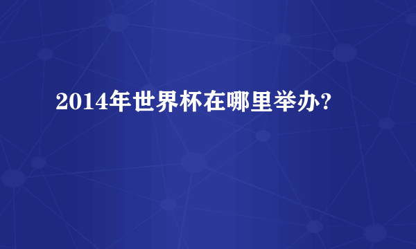 2014年世界杯在哪里举办?