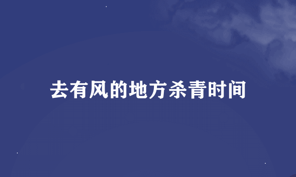 去有风的地方杀青时间