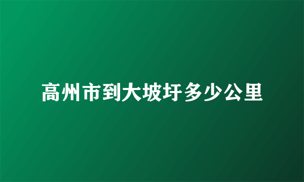 高州市到大坡圩多少公里