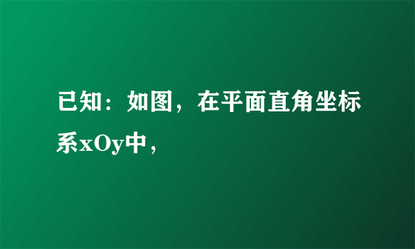 已知：如图，在平面直角坐标系xOy中，