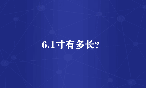 6.1寸有多长？