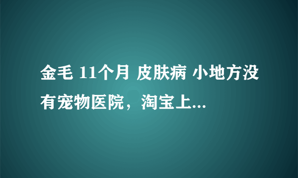 金毛 11个月 皮肤病 小地方没有宠物医院，淘宝上问卖宠物用品的说是真菌感染，买了瓶犬菌清，