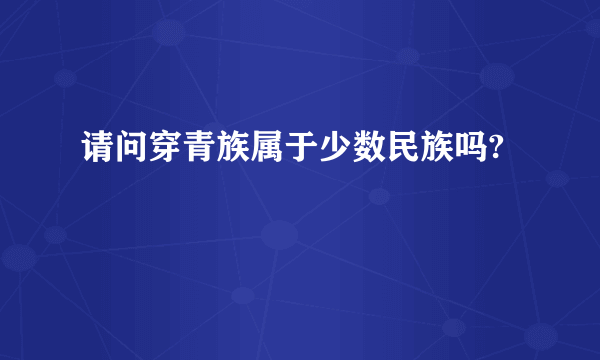 请问穿青族属于少数民族吗?