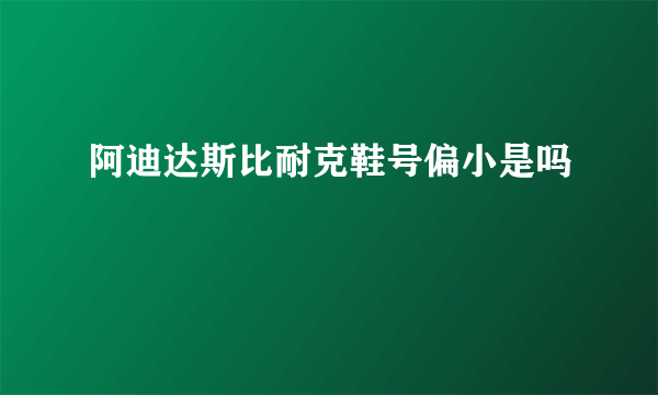 阿迪达斯比耐克鞋号偏小是吗