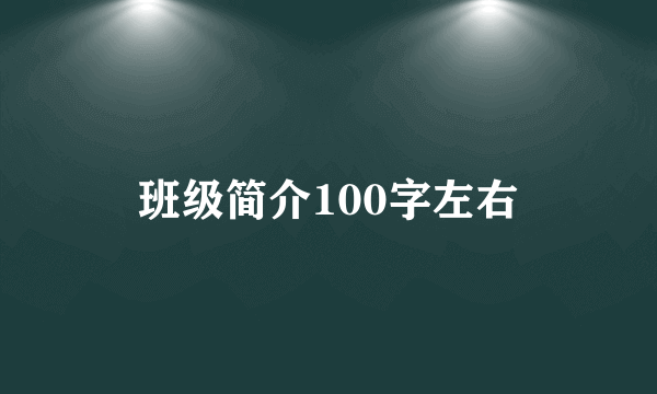 班级简介100字左右