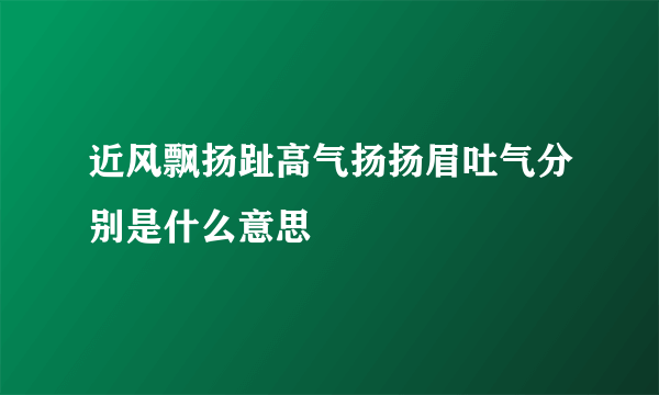 近风飘扬趾高气扬扬眉吐气分别是什么意思