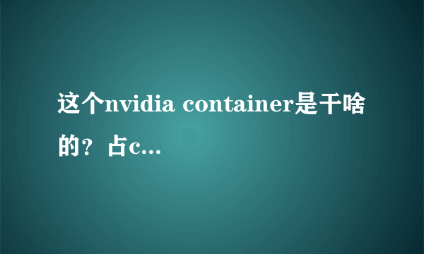 这个nvidia container是干啥的？占cpu那么高