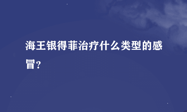 海王银得菲治疗什么类型的感冒？