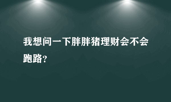 我想问一下胖胖猪理财会不会跑路？