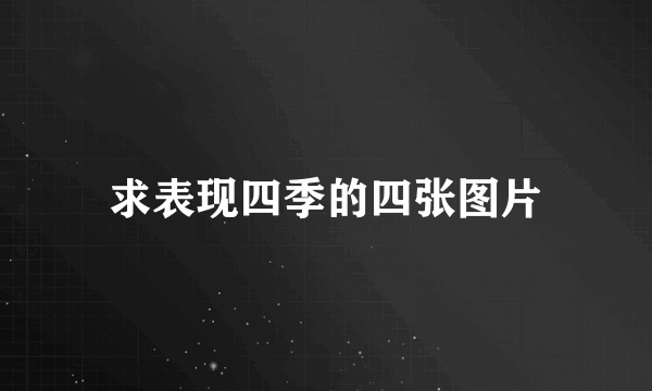 求表现四季的四张图片