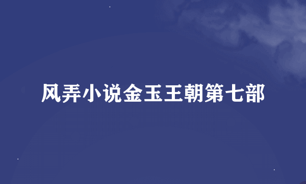 风弄小说金玉王朝第七部