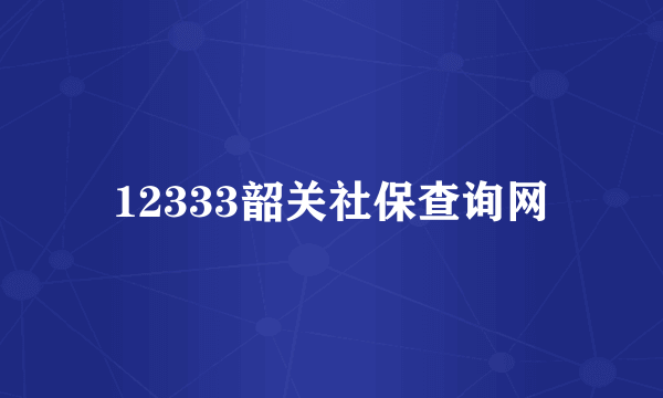 12333韶关社保查询网