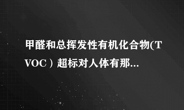 甲醛和总挥发性有机化合物(TVOC）超标对人体有那些危害，适合居住吗，谢谢