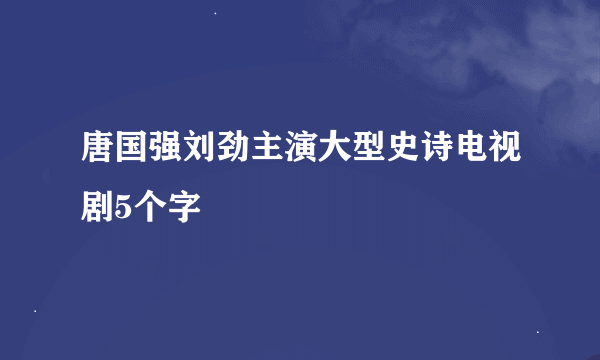 唐国强刘劲主演大型史诗电视剧5个字