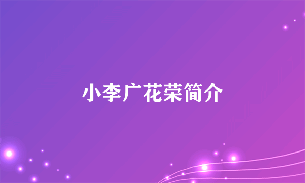 小李广花荣简介