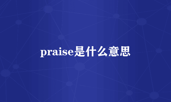 praise是什么意思